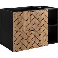 Zestaw Rodan Trend zestaw mebli łazienkowych 80 cm czarny/dąb (5906154450874, 5906154452168)
