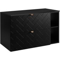 Zestaw Rodan Trend zestaw mebli łazienkowych 100 cm czarny (5906154450850, 5906154452168, 5906154451840)