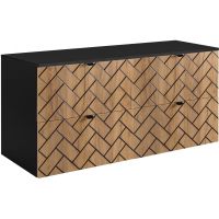 Zestaw Rodan Trend zestaw mebli łazienkowych 120 cm czarny/dąb (5906154450874, 5906154451963)