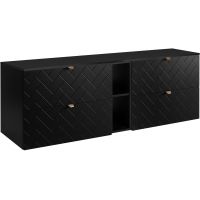 Zestaw Rodan Trend zestaw mebli łazienkowych 180 cm czarny (5906154450850, 5906154452168, 5906154452083)