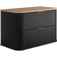 Rodan Elegance szafka z blatem 80,4x41,5x51,7 cm podumywalkowa wisząca czarna-dąb