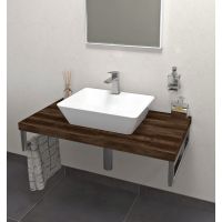 Sapho Avice blat 90 cm podumywalkowy ciemny dąb AV0911