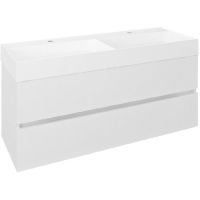 Sapho Odetta szafka 118x43,5x50 cm podumywalkowa wisząca biały połysk DT120-3030