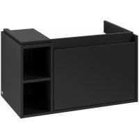 Villeroy & Boch Skyla szafka 77,2x43,9x43,6 cm podumywalkowa wisząca prawa Volcano Black C78700VL