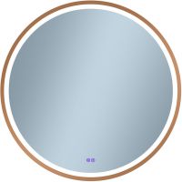 Venti Orion Red Gold lustro 80 cm okrągłe z oświetleniem z matą grzewczą miedź