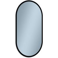 Venti Oslo lustro 50x90 cm owalne z oświetleniem czarny