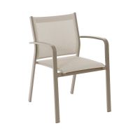 Miloo Home Faro krzesło ogrodowe aluminium piaskowy ML5608