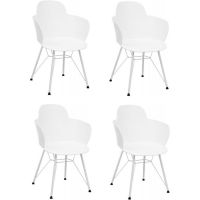 Mirpol Emma krzesło 4 szt zestaw białe (SL7046WBIAŁE)