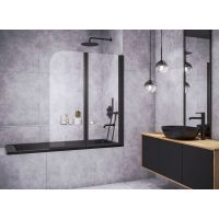 Oltens Hamnes Thin umywalka 49,5x35,5 cm owalna nablatowa czarna 40319300