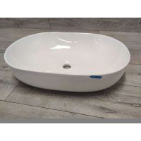 Outlet - Oltens Hamnes Thin umywalka 60,5x41,5 cm owalna nablatowa biała 40320000