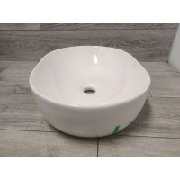 Outlet - Oltens Hamnes Thin umywalka 49,5x35,5 cm nablatowa owalna z powłoką SmartClean biała 40819000