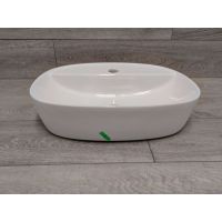Outlet - Oltens Hamnes Thin umywalka 51x39 cm owalna nablatowa biała 41313000