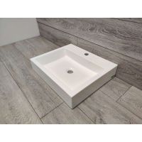 Outlet - Omnires M+ umywalka 50x42 cm prostokątna ścienna-nablatowa biała Thasos500BP