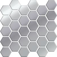 Ceramika Color Platinum Glass Hexagon mozaika ścienna 25x25,8 cm szary połysk