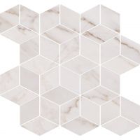 Opoczno Carrara Pulpis mosaic white dekor ścienny 28x29,7 cm biały połysk