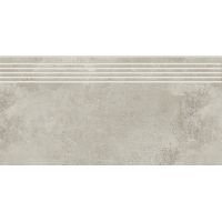 Opoczno Quenos Light Grey Steptread stopnica podłogowa 29,8x59,8 cm szary mat