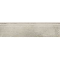 Opoczno Grava light grey steptread stopnica podłogowa 29,8x119,8 cm jasny szary mat