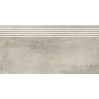 Opoczno Grava light grey steptread stopnica podłogowa 29,8x59,8 cm jasny szary mat