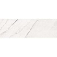 Opoczno Carrara Chic white chevron structure glossy płytka ścienna 29x89 cm STR biały połysk