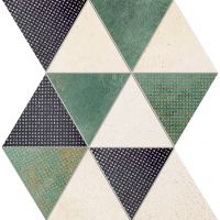 Domino Margot green mozaika ścienna 32,8x25,8 cm