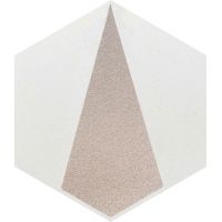 Paradyż Esagon dekor ścienno-podłogowy 17,1x19,8 cm inserto concrete C srebrny/beżowy