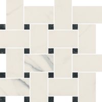Paradyż mozaika ścienno-podłogowa 26,6x26,6 cm uniwersalna pantos STR biały/czarny