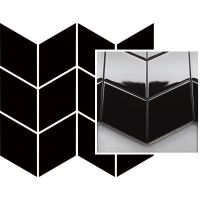 Paradyż mozaika ścienna 20,5x23,8 cm uniwersalna prasowana romb braid czarna