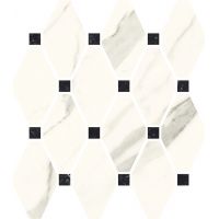 Paradyż Calacatta mozaika ścienno-podłogowa 23,6x25,2 cm cięta biały/czarny poler