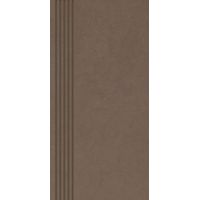 Paradyż Intero stopnica 29,8x59,8 cm prosta nacinana brązowy mat