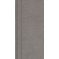 Paradyż Intero stopnica 29,8x59,8 cm prosta nacinana szary mat