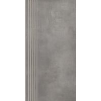 Paradyż Tecniq stopnica 29,8x59,8 cm prosta nacinana srebrny półpoler