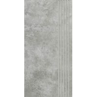 Paradyż Scratch stopnica 29,8x59,8 cm prosta nacinana szary mat
