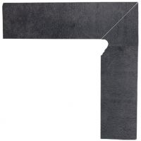Paradyż Bazalto cokół podłogowy 8,1x30 cm prawy dwuelementowy grafitowy mat