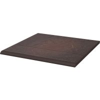 Paradyż Semir stopnica 30x30 cm prosta czerwony mat