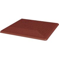 Paradyż Natural stopnica 30x30 cm narożna STR czerwony mat