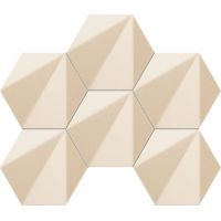 Tubądzin Chenille beige hex mozaika ścienna 28,9x22,1 cm