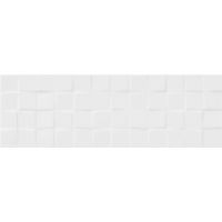 Cersanit Simple Art white glossy structure cubes płytka ścienna 20x60 cm
