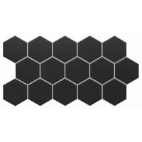 Realonda Hex Black płytka ścienno-podłogowa 26,5x51 cm czarny mat