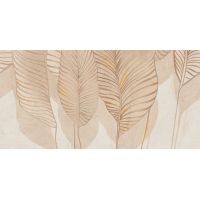 Tubądzin Mild Clay Leaves B dekor ścienny 119,8x59,8 cm beżowa