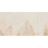 Tubądzin Mild Clay Leaves D dekor ścienny 119,8x59,8 cm beżowa