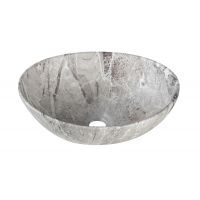 Aquavea Fressa umywalka 41x33 cm owalna nablatowa szary/kamień FRESSKAMIE