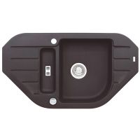 Alveus Niagara zlewozmywak granitowy 90x50 cm czarny 1126091
