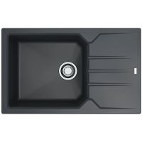 Alveus Record 40 zlewozmywak 78x48 cm granitowy czarny 1144091