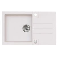 Alveus Rock zlewozmywak granitowy 78x48 cm biały 1203011