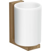 Axor Universal Rectangular kubek na szczoteczki do zębów ścienny brąz szczotkowany 42604140