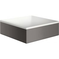 Axor Suite umywalka 28,5x28,5 cm nablatowa kwadratowa biały/czarny chrom szczotkowany 42002340