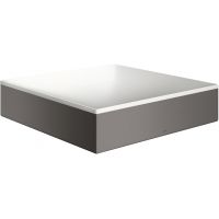Axor Suite umywalka 40x40 cm nablatowa kwadratowa biały/czarny chrom szczotkowany 42003340