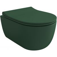 Bocchi V-Tondo miska WC wisząca bez kołnierza Clean Plus+ zielony mat 1416-027-0129