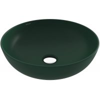 Bocchi Sottile Slim Line umywalka 38 cm nablatowa okrągła Clean Plus+ zielony mat 1494-027-0125