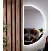 BD Art Luna lustro 65x120 cm półokrągłe z oświetleniem 301210000374